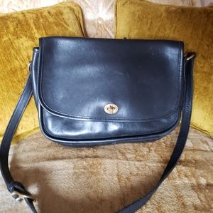 Vintage Coach Black Leather Purse